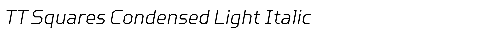TT Squares Condensed Light Italic image